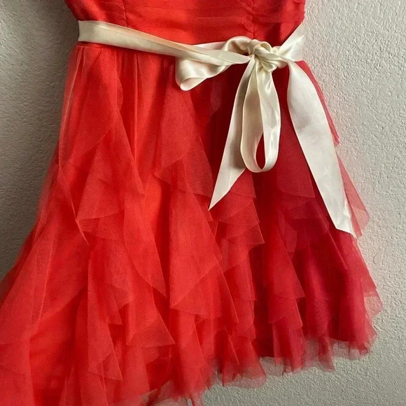 Teeze Me Ice Princess Short Strapless Dress Coral 1 - Picture 7 of 13